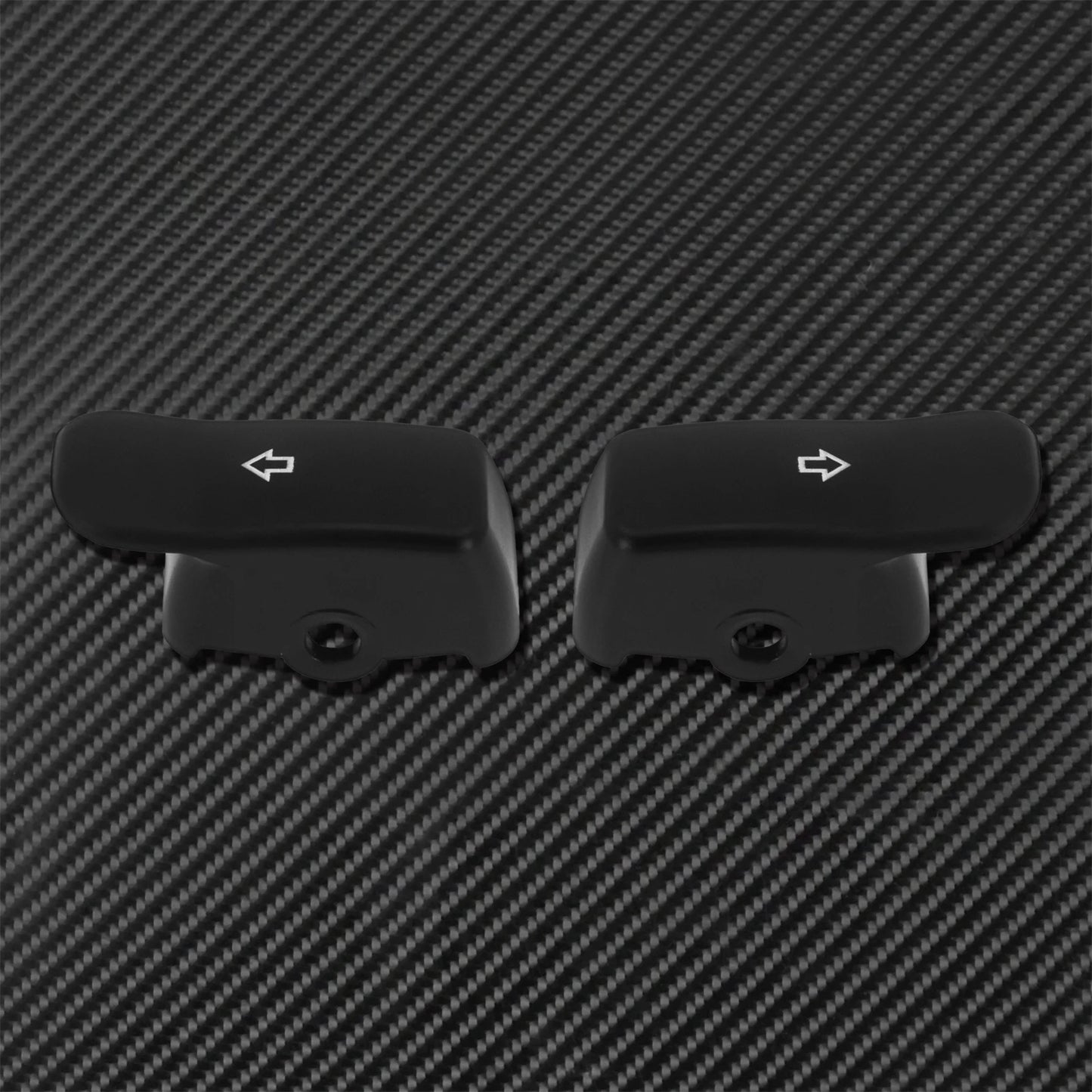 2xMotorcycle Black/Chrome Turn Signal Extension Caps Switch Button Extended Cover For Harley Sportster Dyna Fat Bob FXDF Softail