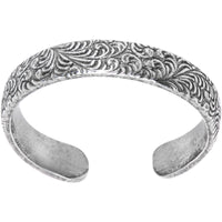 Handcrafted 925 Sterling Silver Leafy Swirl Toe Ring