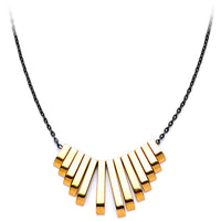 Handcrafted Natural Hematite Gunmetal Plated Chain Necklace