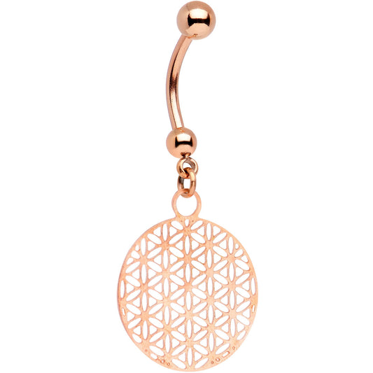 Handcrafted Gold PVD Geometric Refraction Dangle Belly Ring