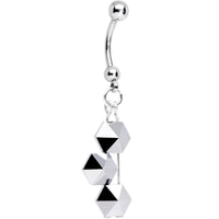 Handmade Geometric Belly Ring Created with Crystals