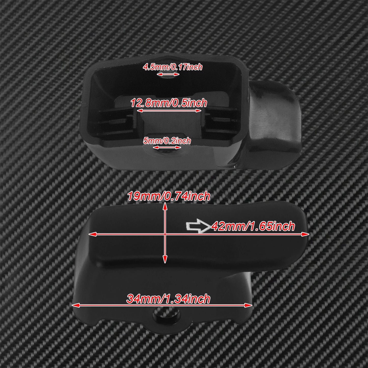 2xMotorcycle Black/Chrome Turn Signal Extension Caps Switch Button Extended Cover For Harley Sportster Dyna Fat Bob FXDF Softail