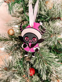 Wood Holiday Krampus Cutie Christmas Ornament