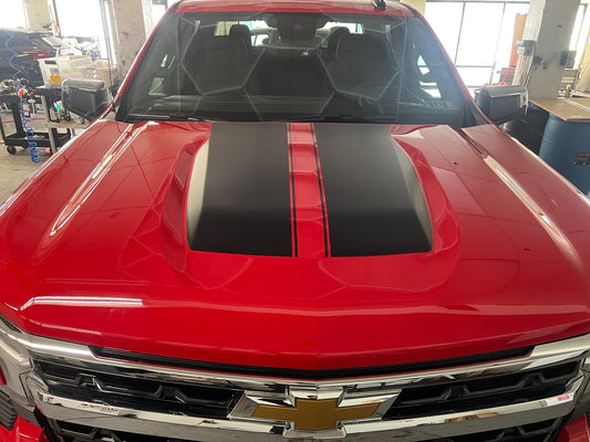 OE Style Hood Stripe Decals for 2019-2024 Chevrolet Silverado