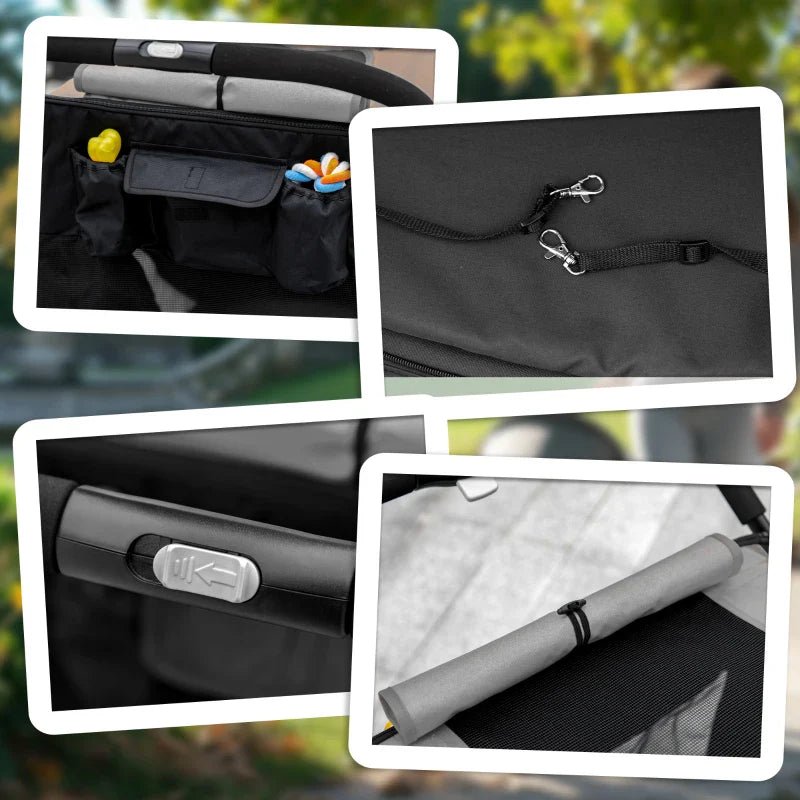 One - Click Foldable Stroller for Large Medium Small Dogs, Pet, Cats with Storage - Jaico Online Shop
