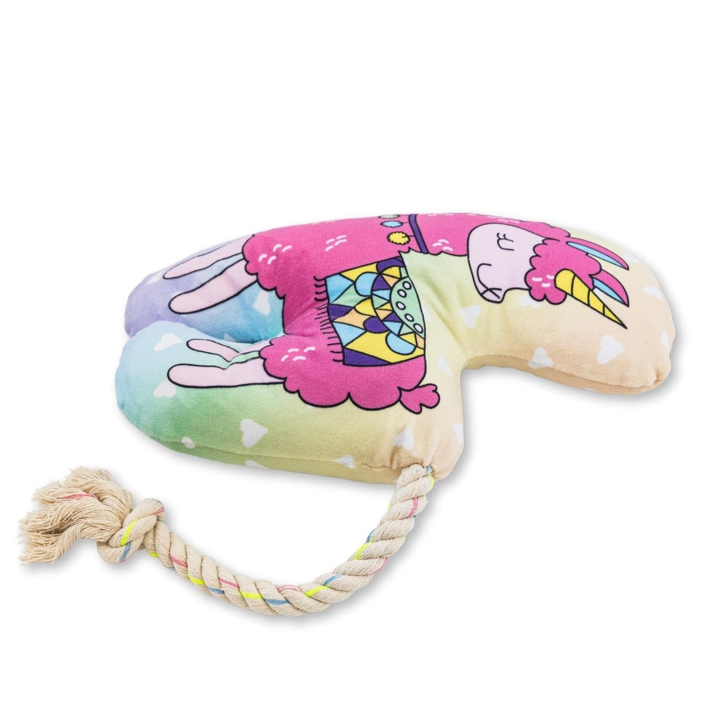 Magical Llama Plush Dog Toy – with Squeaker & Crinkle Paper for Fun Play