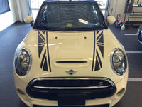 Hood "British Flag" Spear Decals for 2008-2016 Mini Cooper SPT