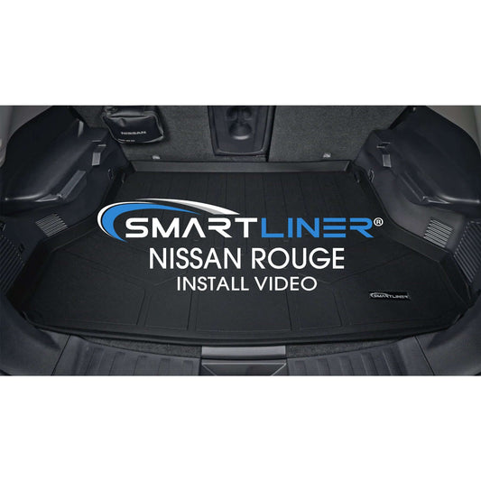 SMARTLINER Custom Fit Floor Liners For 2017-2024 Nissan Rogue Sport - Factory Cargo Tray in Highest Position (No S Models)
