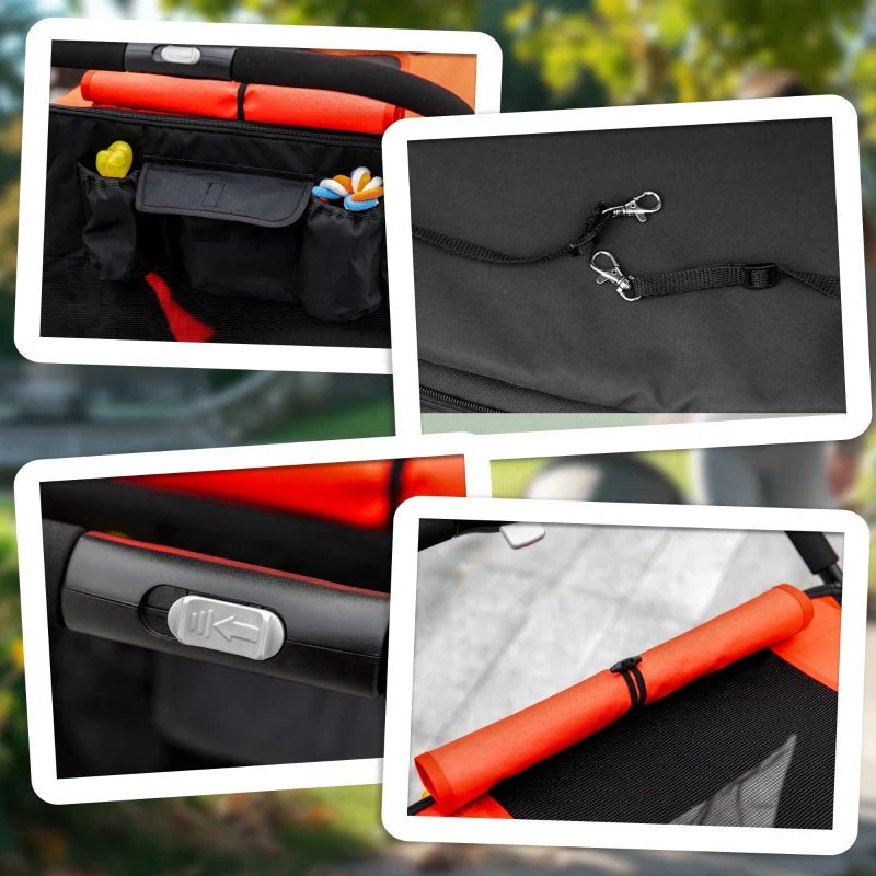 One - Click Foldable Stroller for Large Medium Small Dogs, Pet, Cats with Storage - Jaico Online Shop