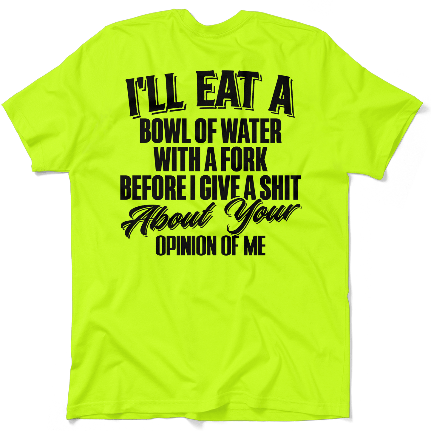 Opinion Of Me - Safety Yellow Pocket T-Shirt