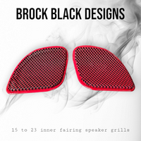 98-2024 Road Glide 3D dragon scales speakers grill covers set