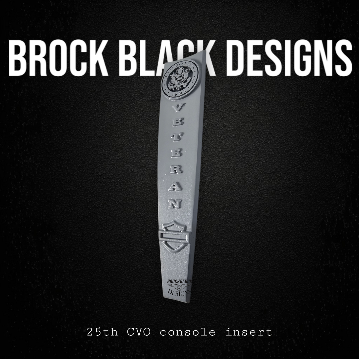 25th CVO console insert 3D Army seal Veteran