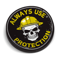 Use Protection Hard Hat Sticker