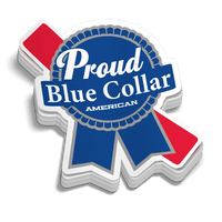 Proud Blue Collar 5 Inch Decal