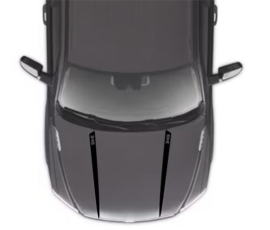 "345" Hood Spear Decals for 2009-2021 Dodge Ram 1500