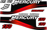 RED Replacement Decal Kit for Mercury Outboard Motor