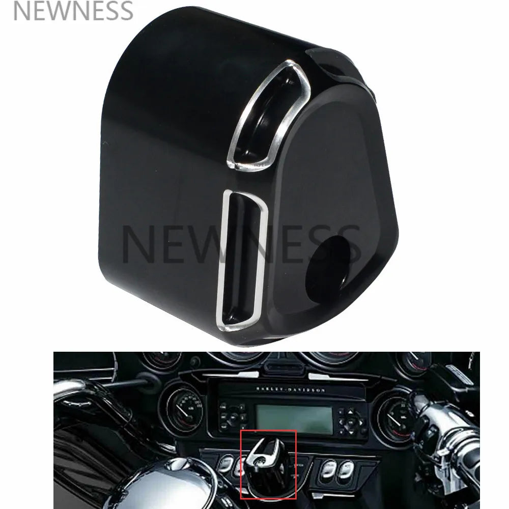Motorcycle Ignition Switch Cover Key Cover Switch Lock Cover For Harley Touring Road Glide Street Glide FLTR FLHX 1996-2013