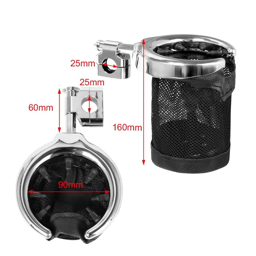 Motorcycle Drink Cup Holder 22mm/ 25mm Handlebar Cup Bottle Holder Aluminum For Harley Touring Street Glide ATV Universal