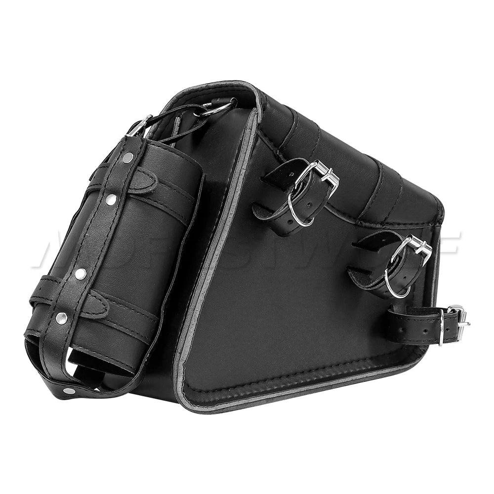 Motorcycle Bag For Harley Sportster Honda Suzuki Yamaha Kawasaki Leather Motorcycle Saddle Bag Waterproof Side Bags Tool Pouch