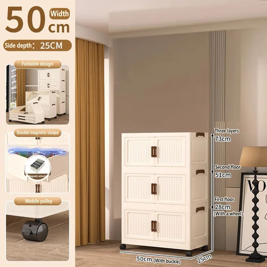 Storage Box Household Foldableing Cabinet Storage Cabinet Clothes Toys Snacks Extra Large Capacity Storage Cabinet Organizing Box