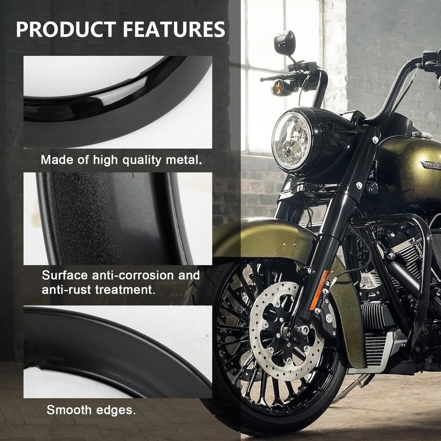 Motorcycle 7" Headlight Lamp Trim Ring Cover Headlight Assembly for harley Touring Road King Electra Glide Street FLHT FLHR