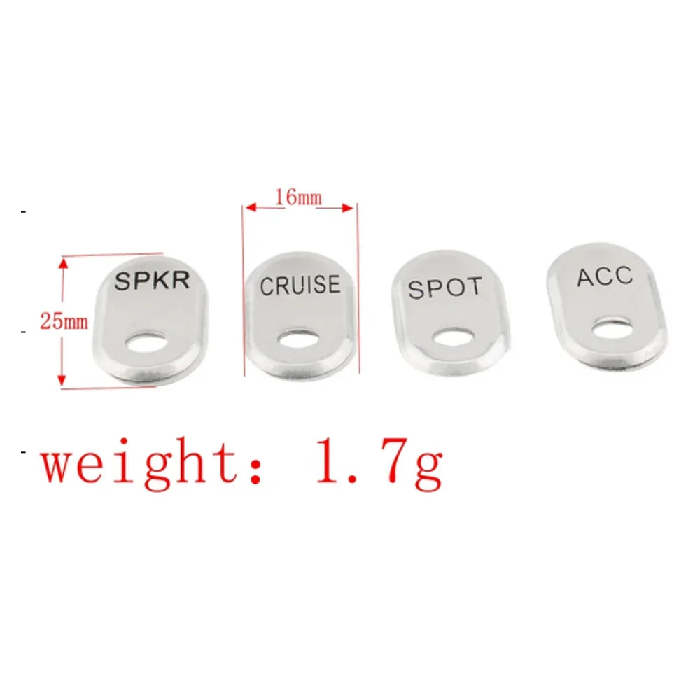 4pcs Chrome Motorcycle Rocker Panel Switch Button Covers For Harley Touring Electra Glide Road Glide Street Glide FLHT FLTR FLHX