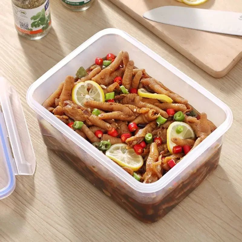 Sealed rectangular refrigerator storage box with lid Plastic crisper microwave - heated lunch box with lid - Jaico Online Shop