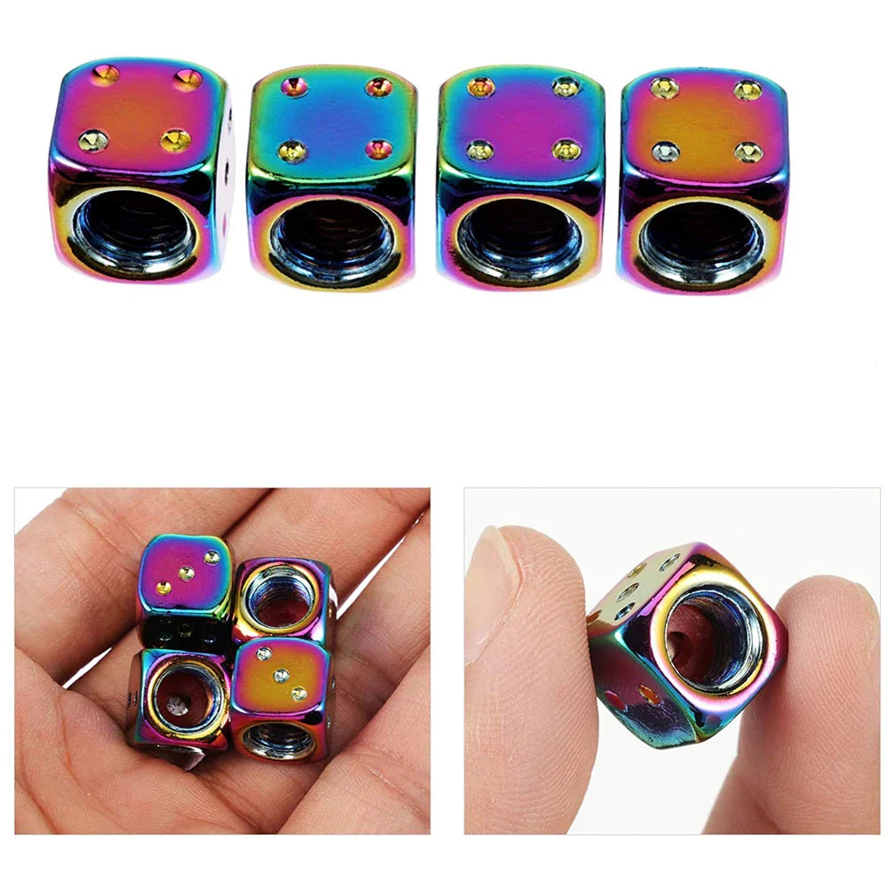 4PCS Colorful Valve Stem Caps