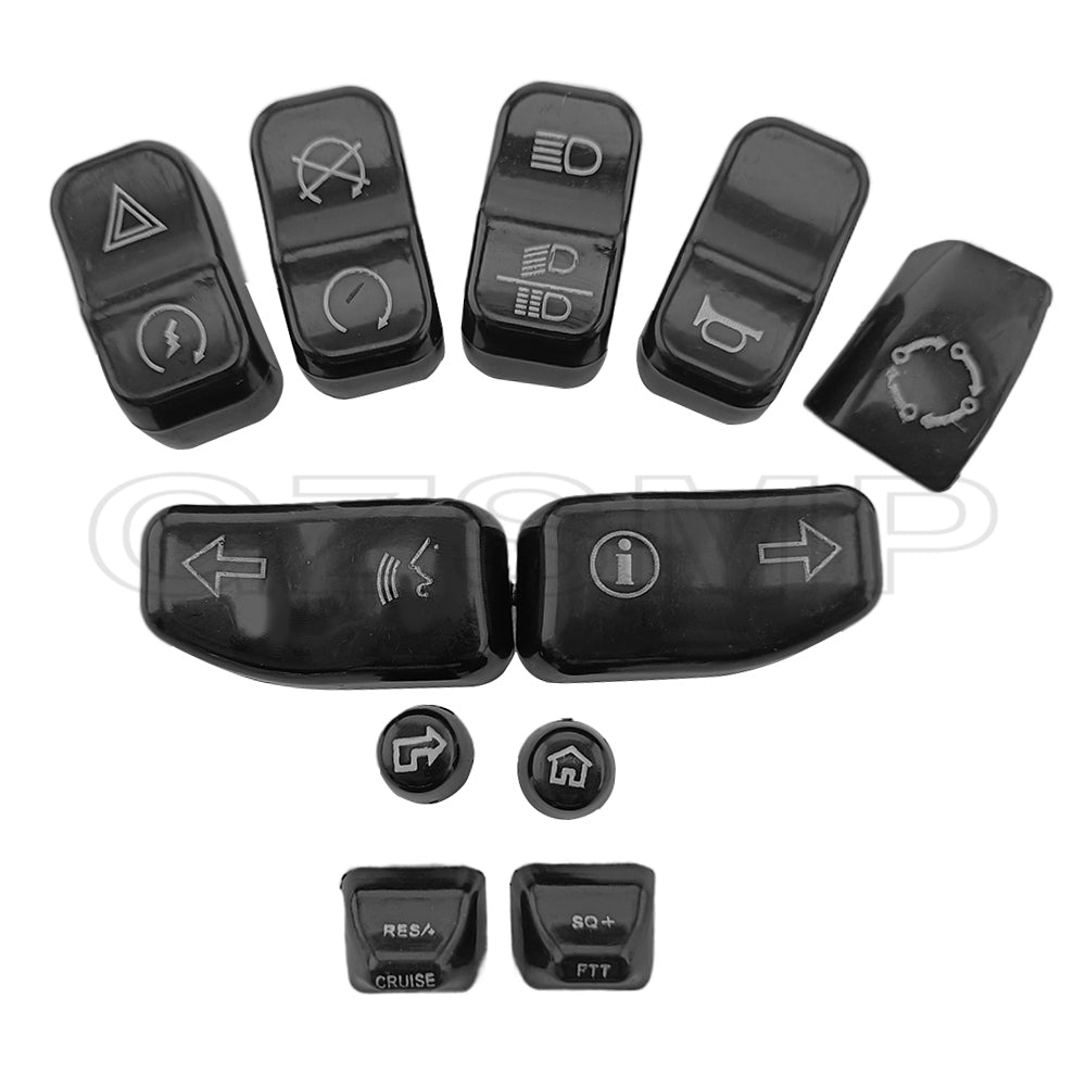 Motorcycle Hand Control Button Cap Switch Cover Kits Fit for Harley Road Glide  Electra Glide 2014-2016 FLHT FLHX FLHR