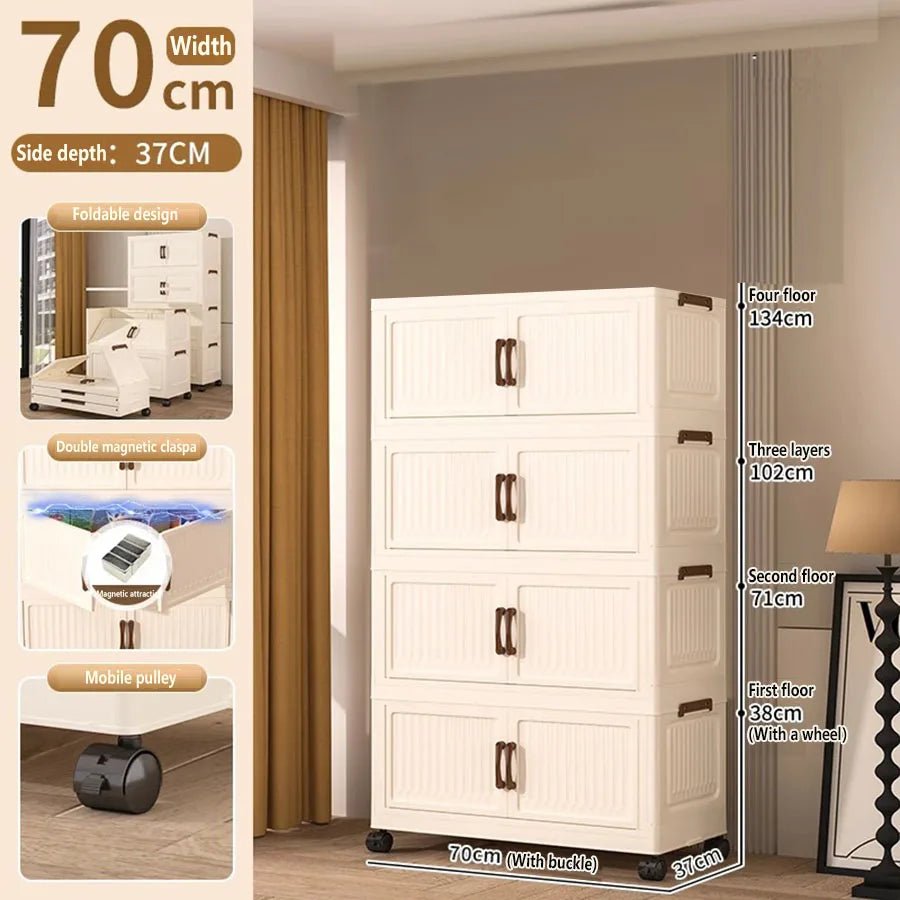 Storage Box Household Foldableing Cabinet Storage Cabinet Clothes Toys Snacks Extra Large Capacity Storage Cabinet Organizing Box - Jaico Online Shop