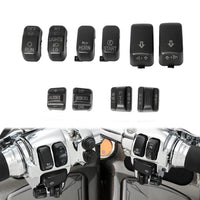 For Harley Touring Street Electra Glide FLHT FLHTC FLHX 1996-2013 Motorcycle 10pcs Hand Control Switch Housing Button Caps