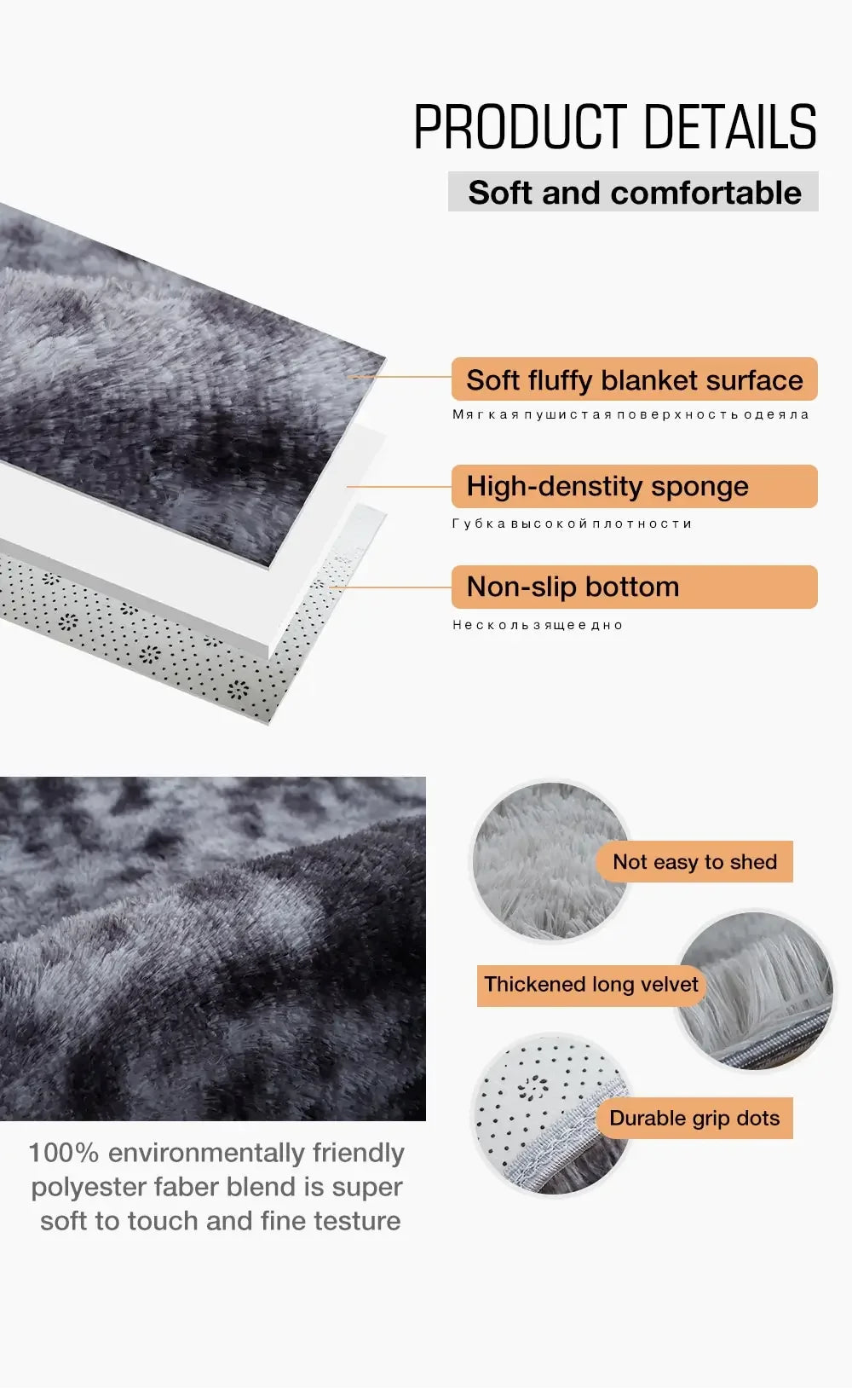 VIKAMA Silk Wool Carpet Bedroom Living Room Carpet Ins Style Scandinavian Home Floor Mats Home Decoration