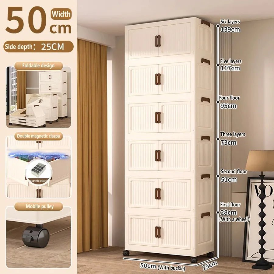 Storage Box Household Foldableing Cabinet Storage Cabinet Clothes Toys Snacks Extra Large Capacity Storage Cabinet Organizing Box - Jaico Online Shop
