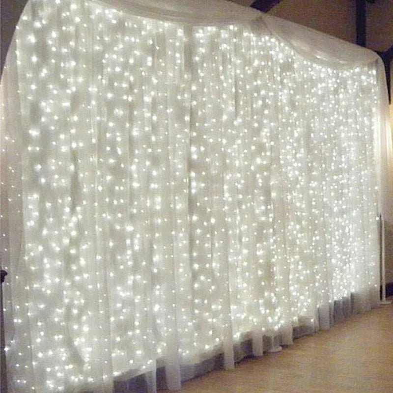 3/6M USB LED Curtain 8Modes Remote Control String Lights Holiday Wedding Fairy Garland Lights For Bedroom Living Room Decor - Jaico Online Shop