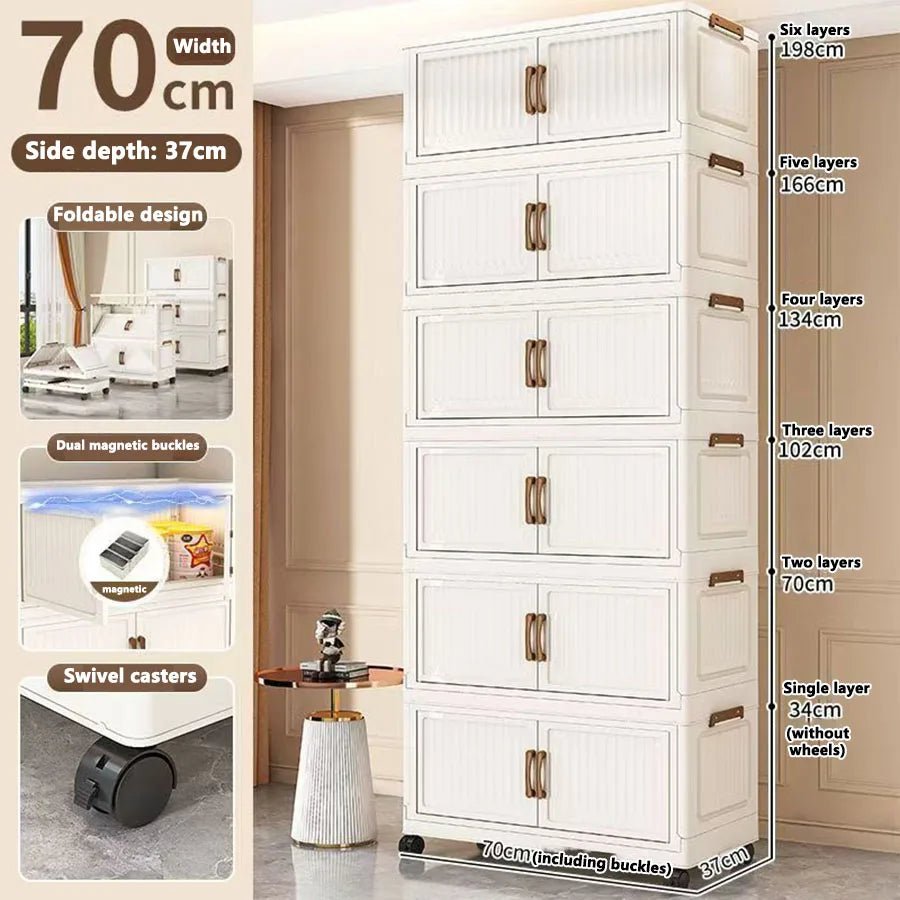 Storage Box Household Foldableing Cabinet Storage Cabinet Clothes Toys Snacks Extra Large Capacity Storage Cabinet Organizing Box - Jaico Online Shop