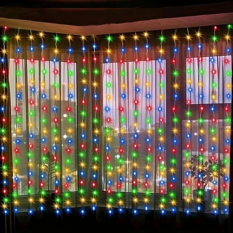 3/4/6m Curtain LED String Lights Garland USB Festoon Remote Control Fairy Garland Lights Christmas Decoration for Bedroom Home - Jaico Online Shop