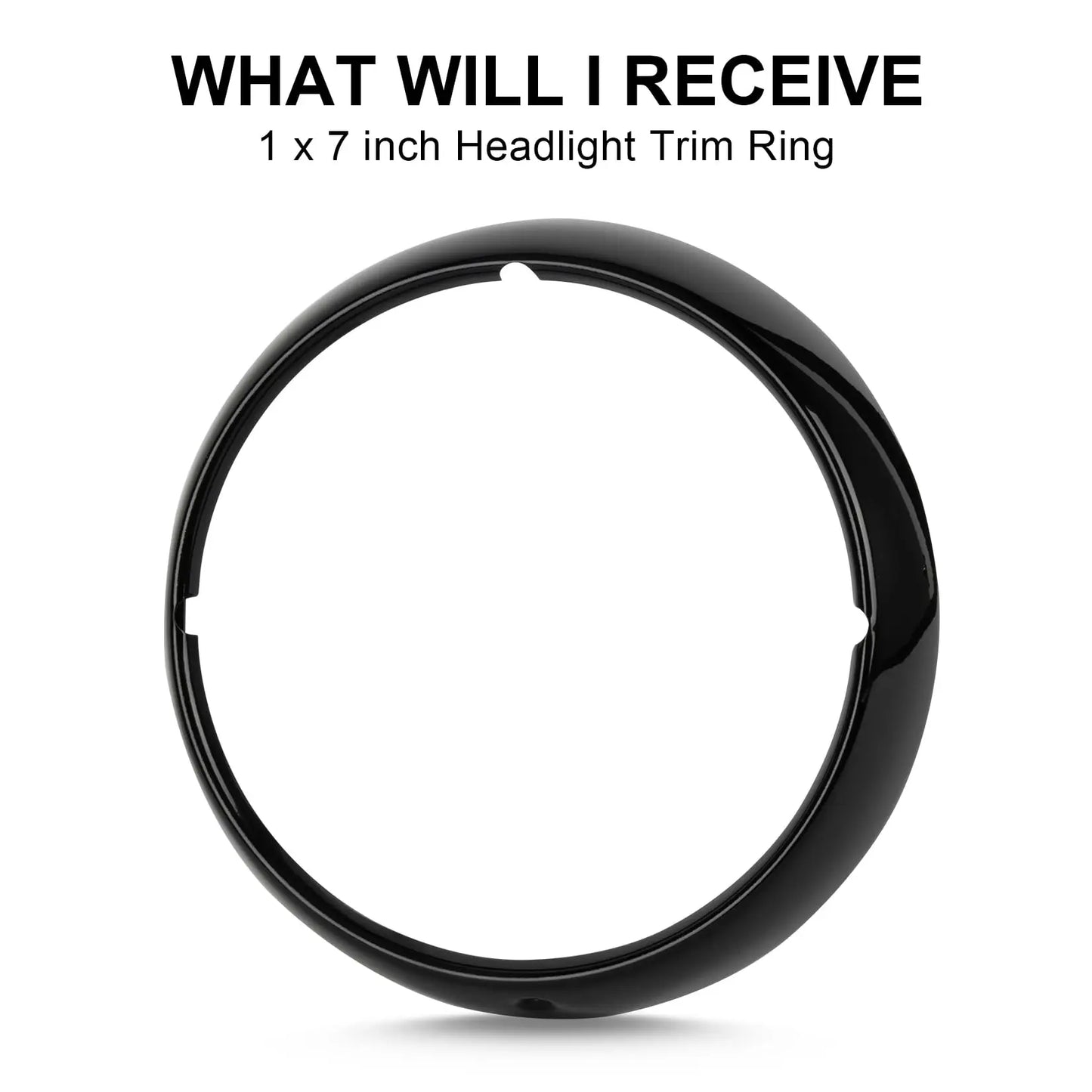 Motorcycle 7" Headlight Lamp Trim Ring Cover Headlight Assembly for harley Touring Road King Electra Glide Street FLHT FLHR