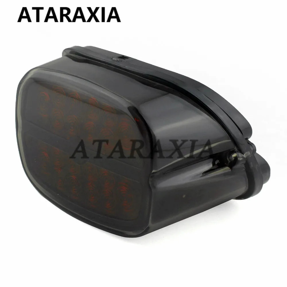 Motorcycle LED Tail Light Rear Brake Lights Turn Signal Number License Plate Lamp Taillight For Harley Dyna Fat Boy Road King