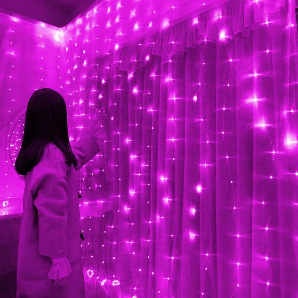 3/6M USB LED Curtain 8Modes Remote Control String Lights Holiday Wedding Fairy Garland Lights For Bedroom Living Room Decor - Jaico Online Shop