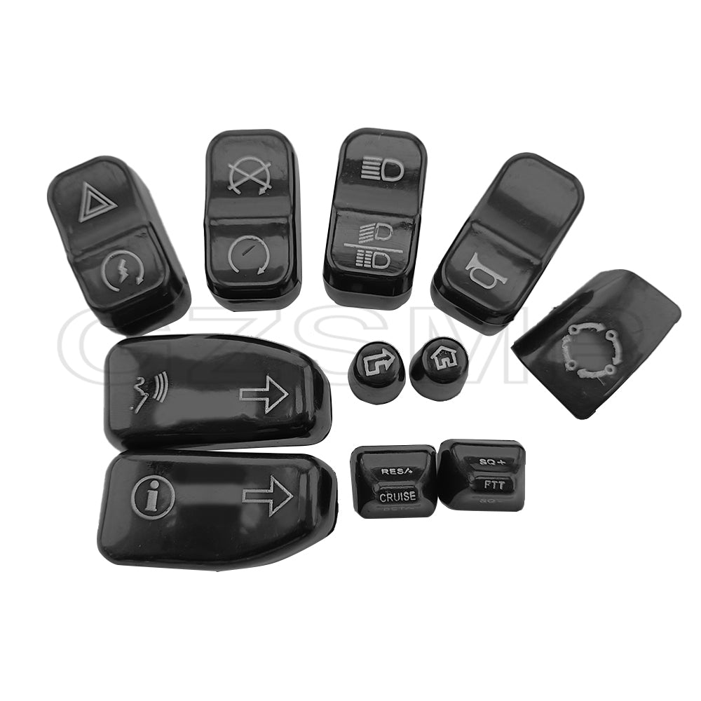 Motorcycle Hand Control Button Cap Switch Cover Kits Fit for Harley Road Glide  Electra Glide 2014-2016 FLHT FLHX FLHR
