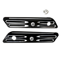 Shallow Cut Drive Contrast Cut Saddlebag Latch Covers Fit For Harley Touring Street Road Glide Road King 2014-2023 Models