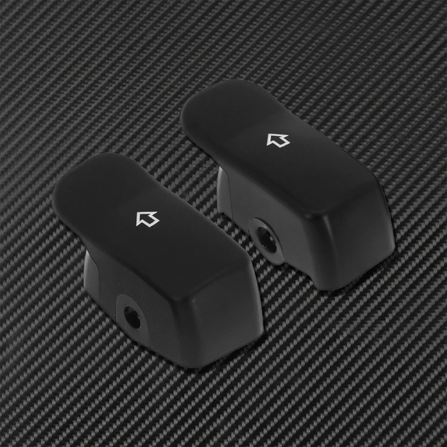 2xMotorcycle Black/Chrome Turn Signal Extension Caps Switch Button Extended Cover For Harley Sportster Dyna Fat Bob FXDF Softail