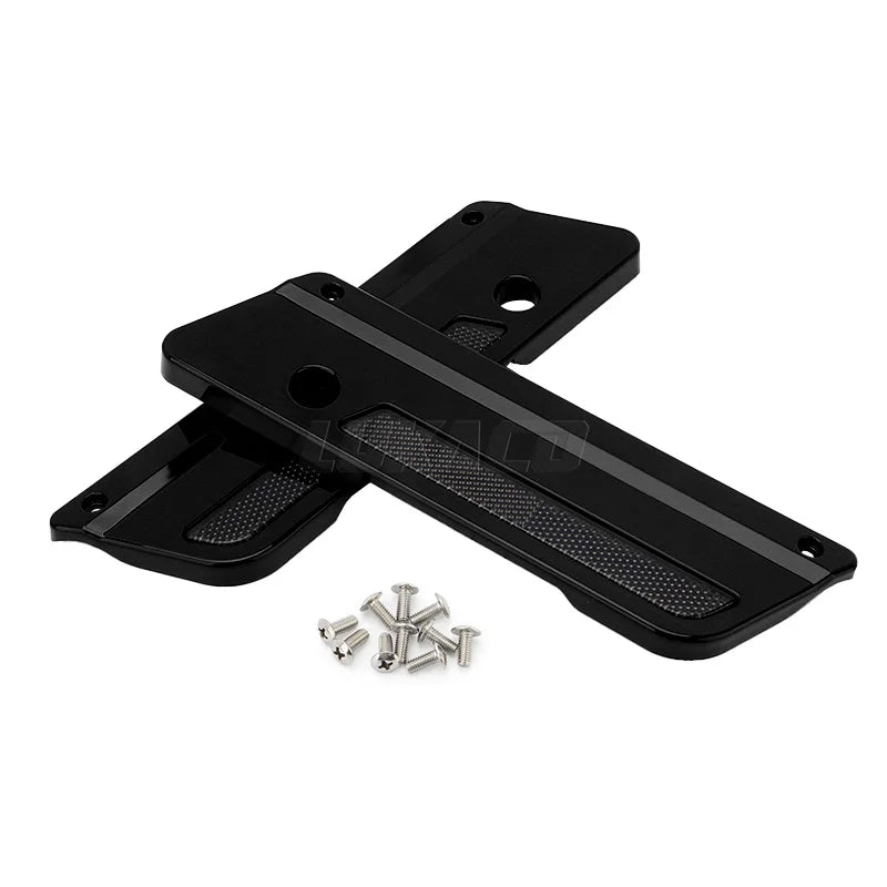 Motorcycle Black Accessories Saddlebag Latch Covers For Harley Touring Electra Street Glide Road King FLH FLT FLHR FLTR 93-13