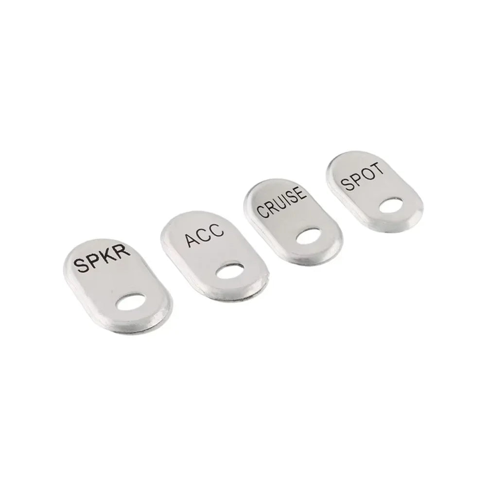 4pcs Chrome Motorcycle Rocker Panel Switch Button Covers For Harley Touring Electra Glide Road Glide Street Glide FLHT FLTR FLHX