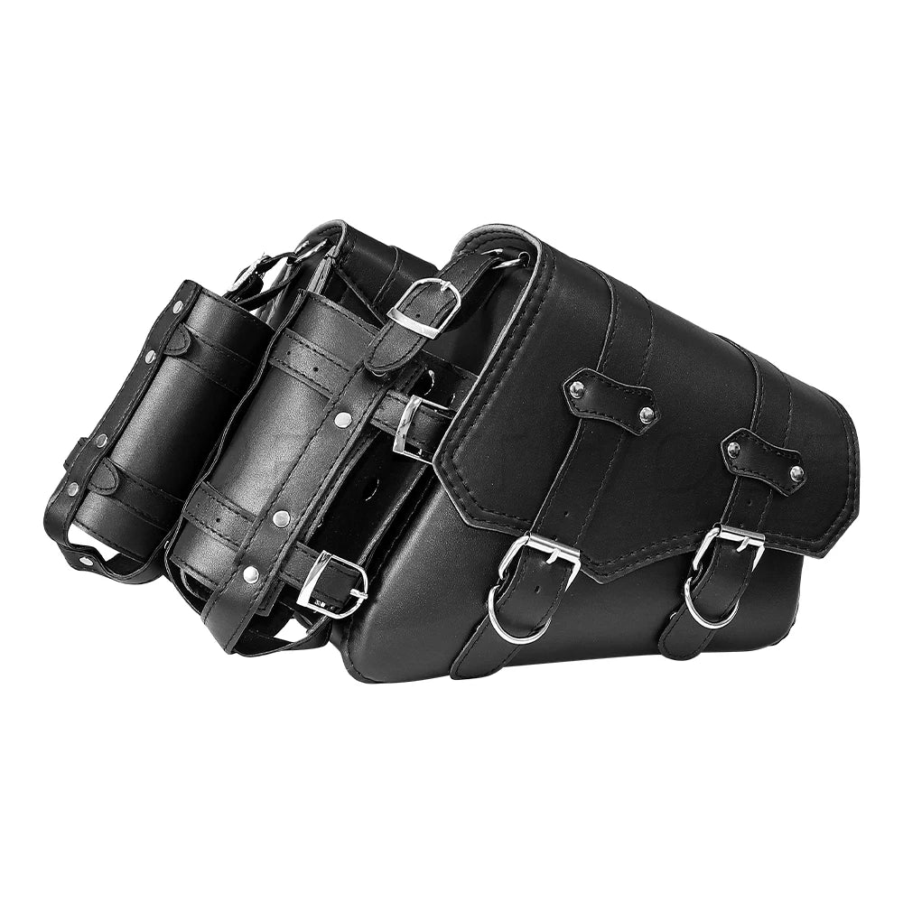 Motorcycle Bag For Harley Sportster Honda Suzuki Yamaha Kawasaki Leather Motorcycle Saddle Bag Waterproof Side Bags Tool Pouch
