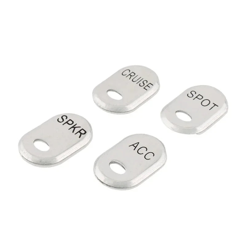 4pcs Chrome Motorcycle Rocker Panel Switch Button Covers For Harley Touring Electra Glide Road Glide Street Glide FLHT FLTR FLHX