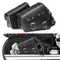Motorcycle Bag For Harley Sportster Honda Suzuki Yamaha Kawasaki Leather Motorcycle Saddle Bag Waterproof Side Bags Tool Pouch