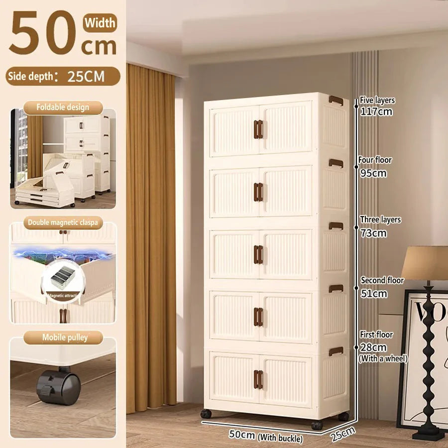 Storage Box Household Foldableing Cabinet Storage Cabinet Clothes Toys Snacks Extra Large Capacity Storage Cabinet Organizing Box