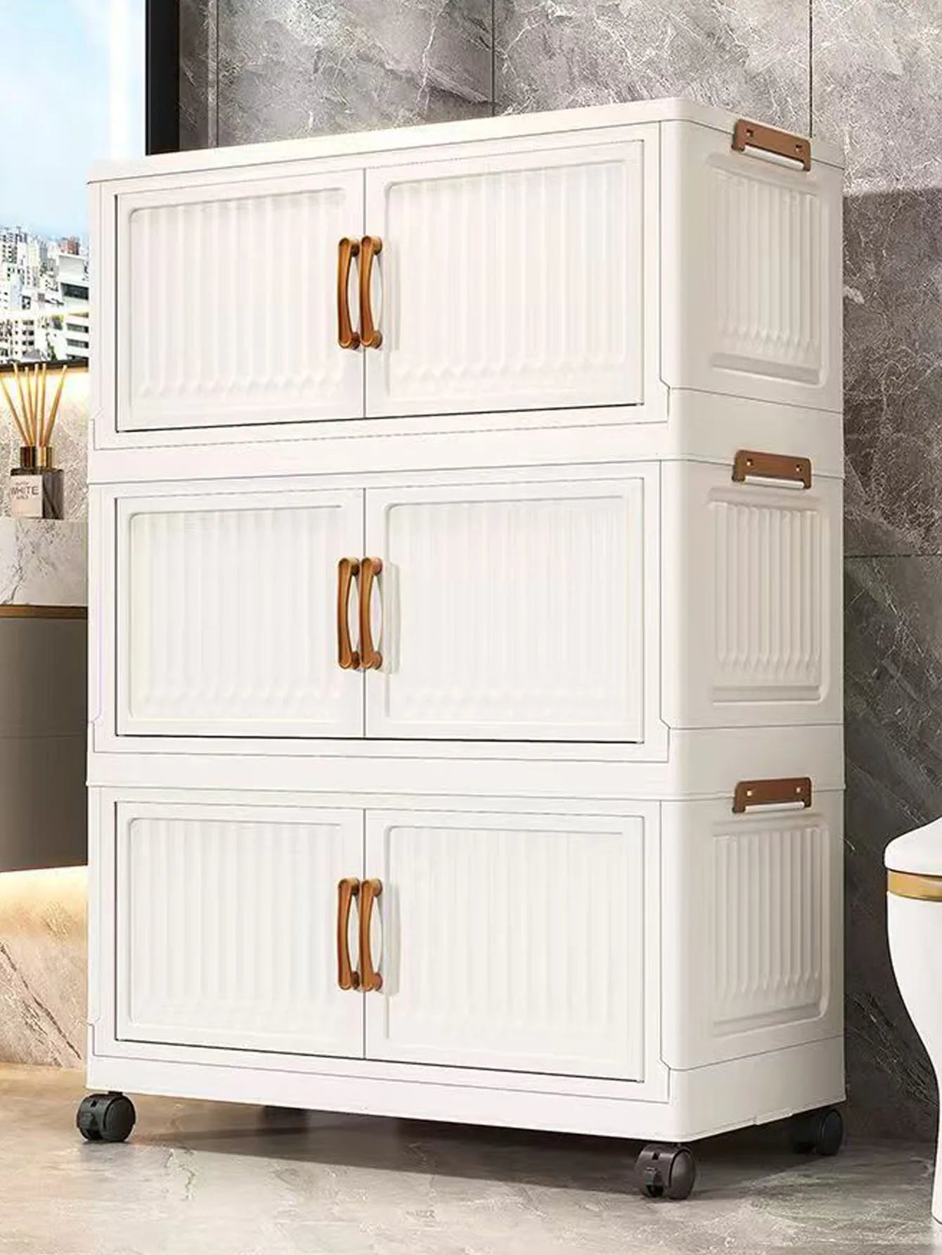 Storage Box Household Foldableing Cabinet Storage Cabinet Clothes Toys Snacks Extra Large Capacity Storage Cabinet Organizing Box - Jaico Online Shop