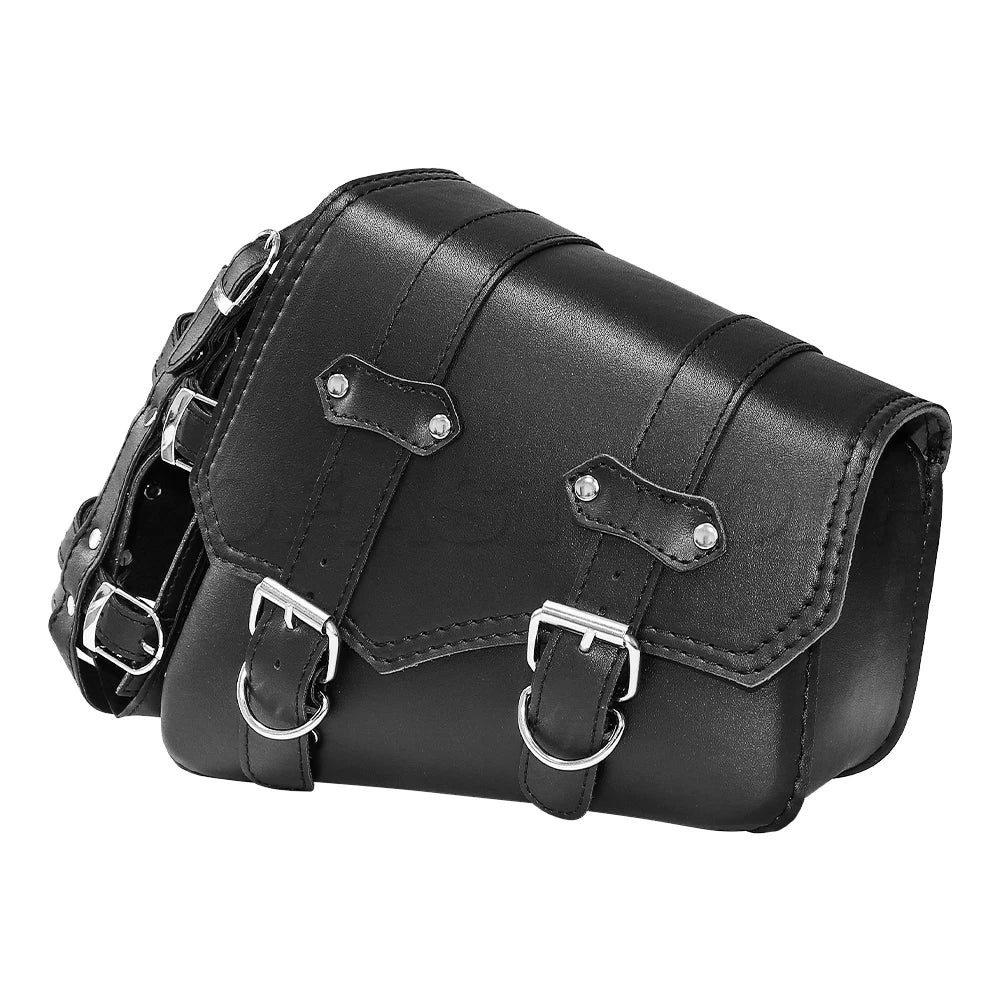 Motorcycle Bag For Harley Sportster Honda Suzuki Yamaha Kawasaki Leather Motorcycle Saddle Bag Waterproof Side Bags Tool Pouch